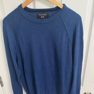 Banana Republic Men's Italian Merino Wool Classic Blue Sweater - Medium Tall